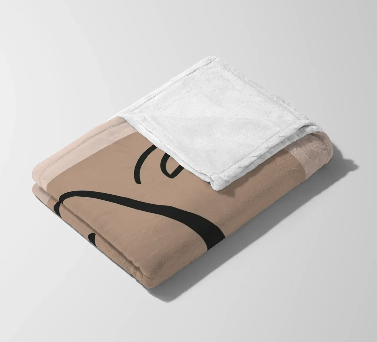 abstract face in lines x fleece blanket by vintageshop