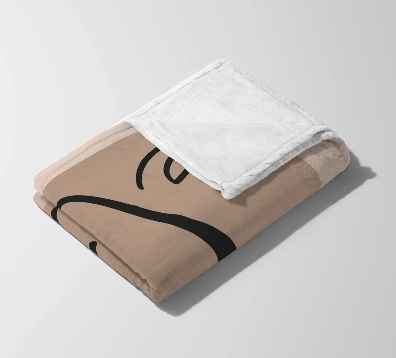 abstract face in lines x fleece blanket by vintageshop