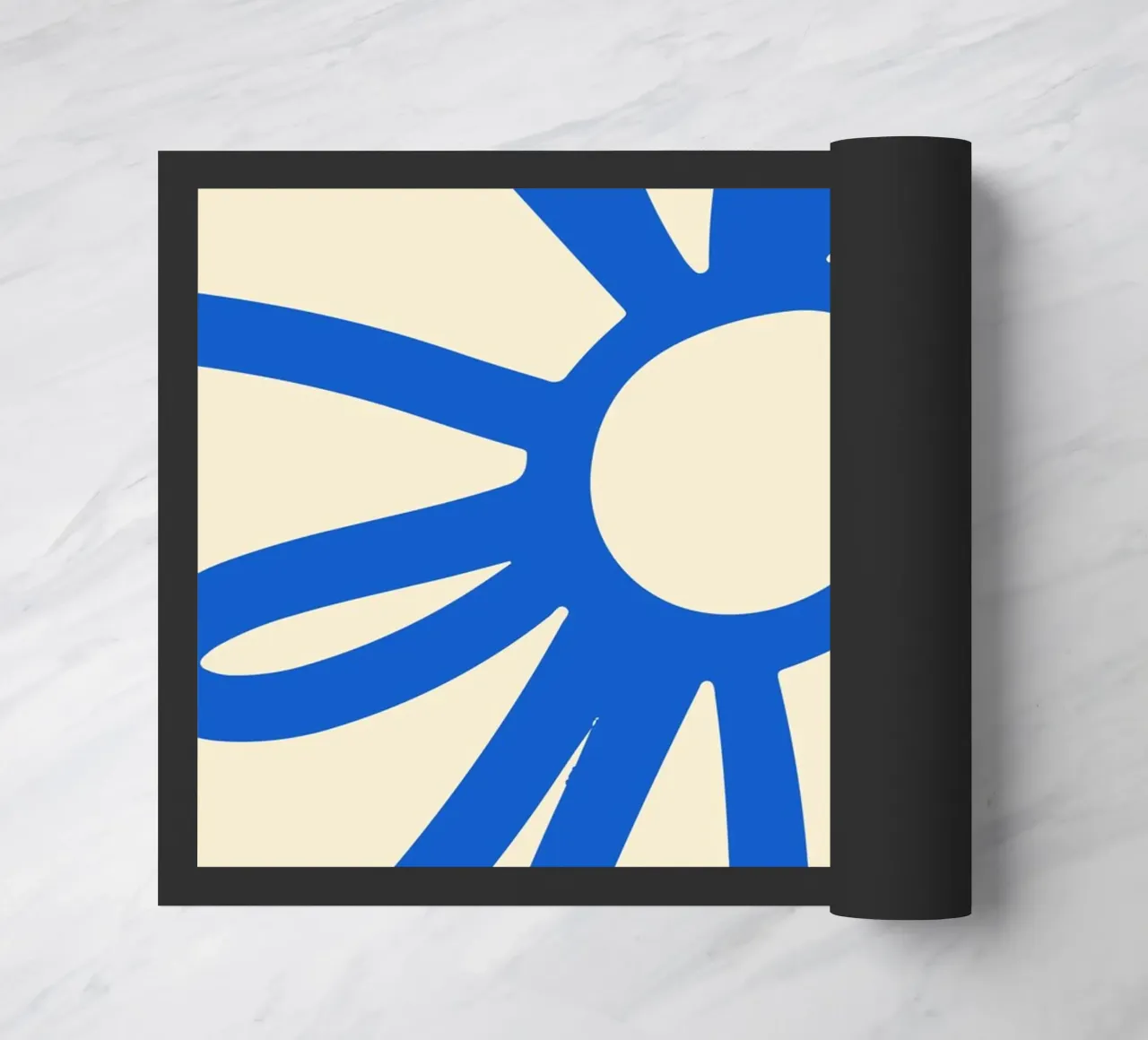 Modern Botanical Floral Art doormat by The Art Club
