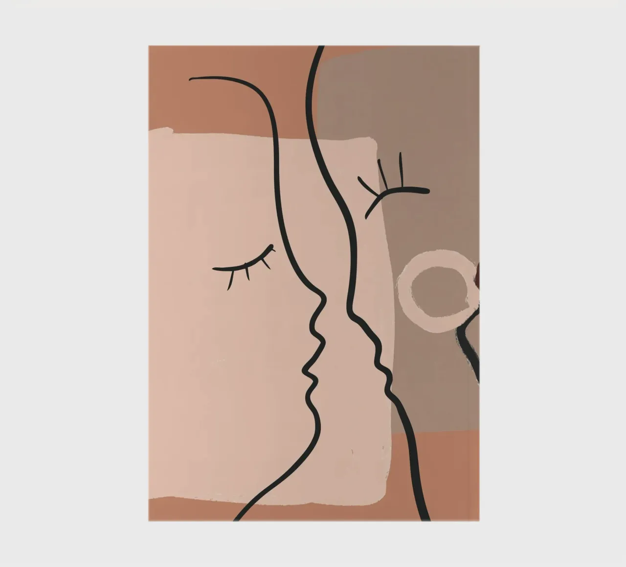abstract 2 faces notebook by vintageshop