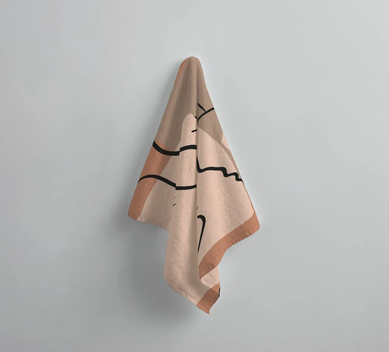 abstract 2 faces towel by vintageshop