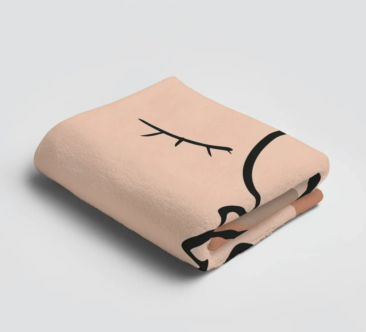 abstract 2 faces towel by vintageshop