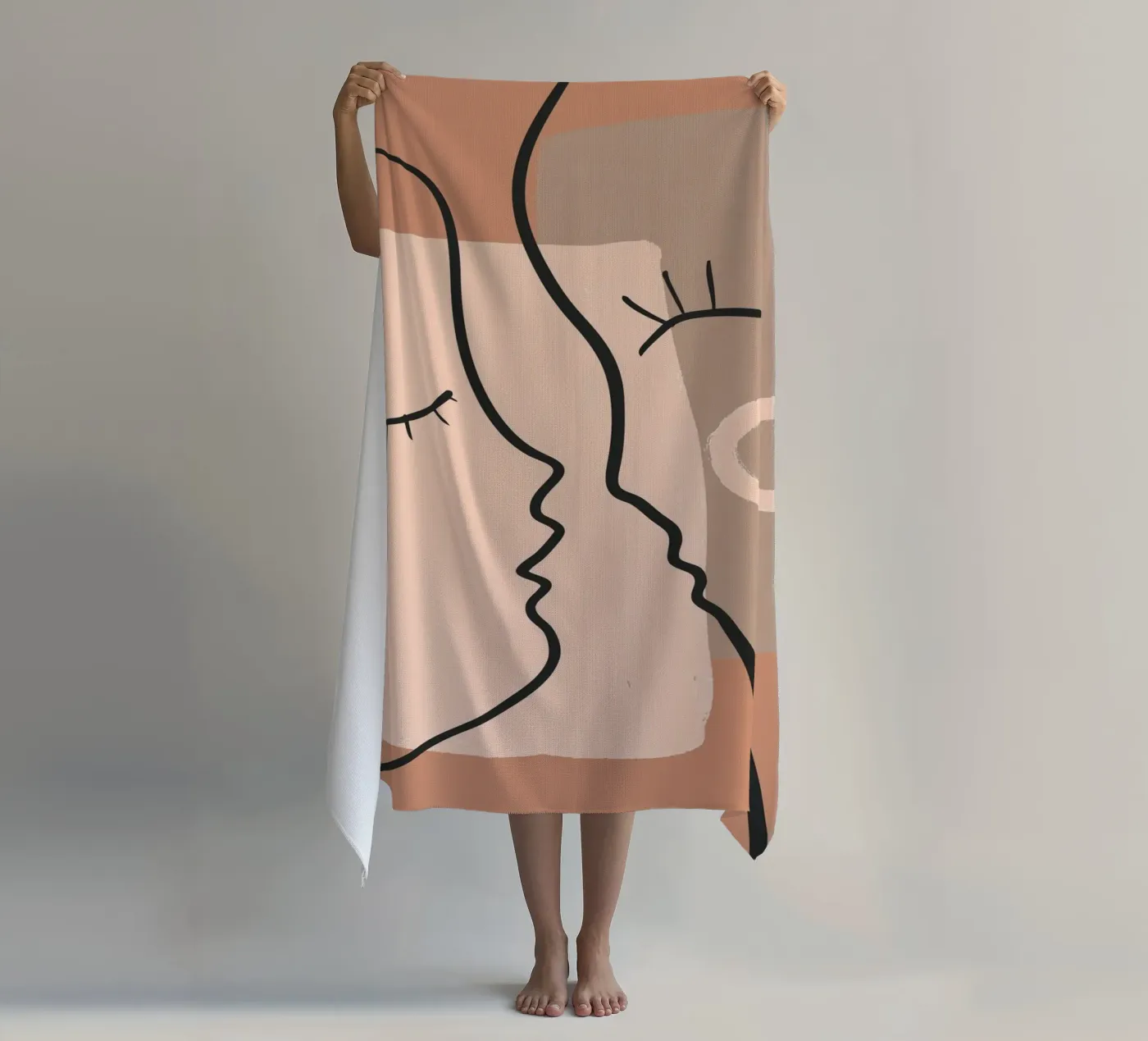 abstract 2 faces telo mare da vintageshop