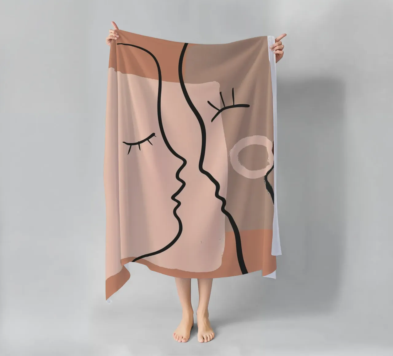 abstract 2 faces telo mare da vintageshop