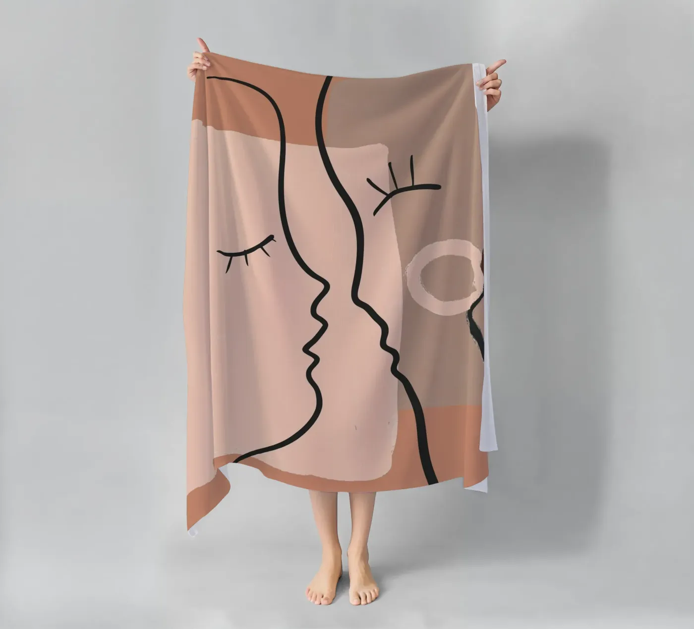 abstract 2 faces telo mare da vintageshop