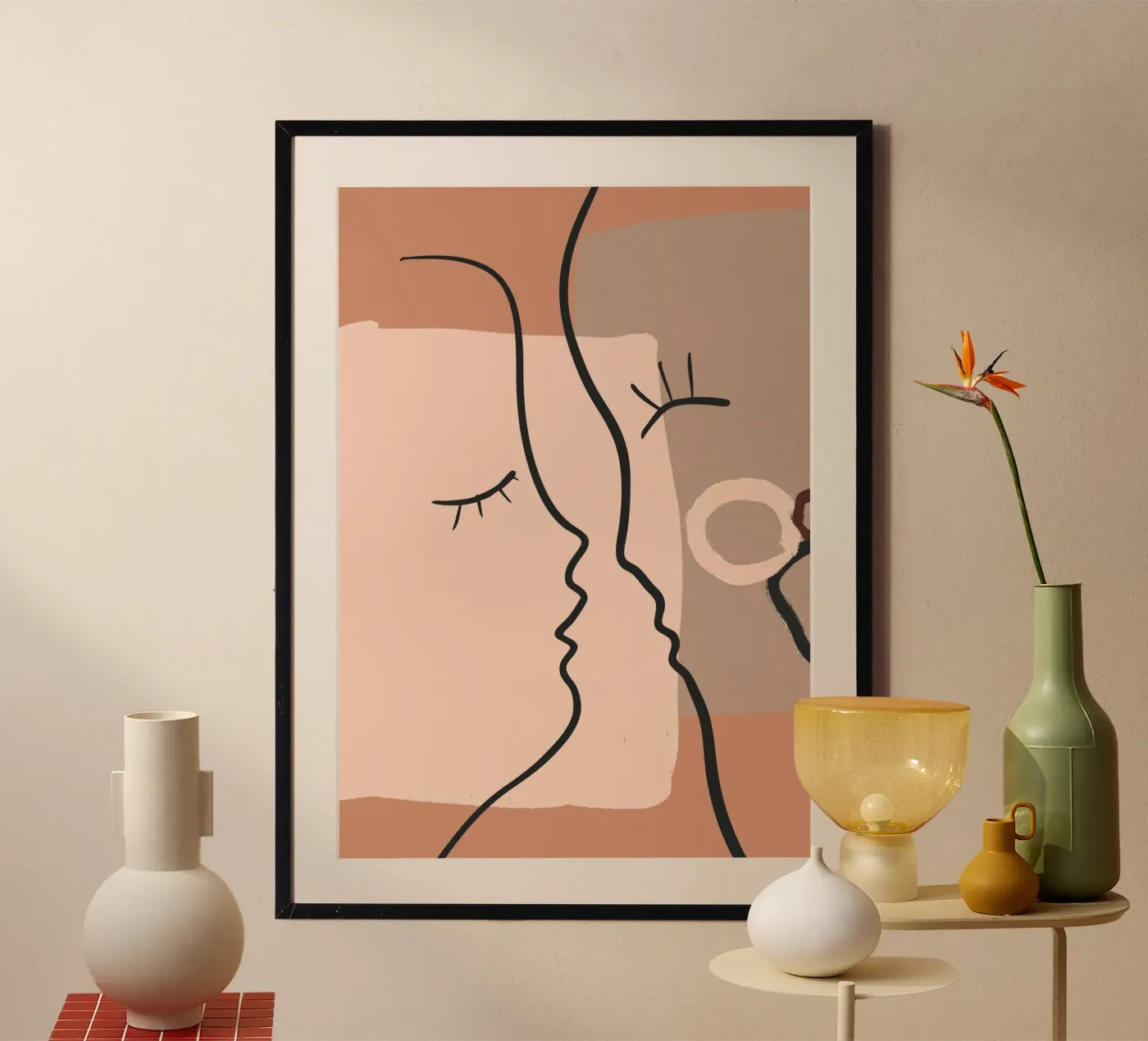 abstract 2 faces poster da vintageshop