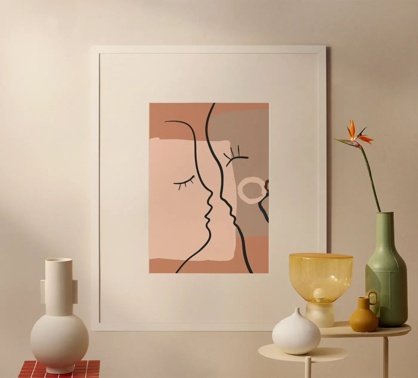 abstract 2 faces poster da vintageshop