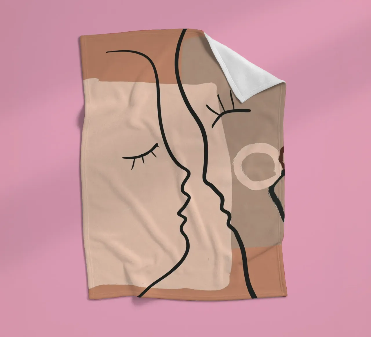 abstract 2 faces coperta in pile da vintageshop