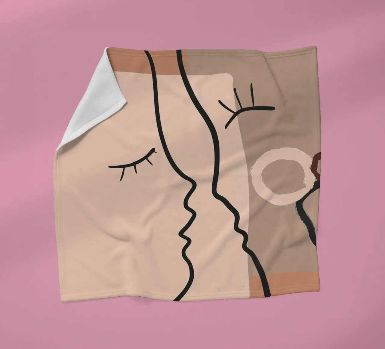 abstract 2 faces coperta in pile da vintageshop