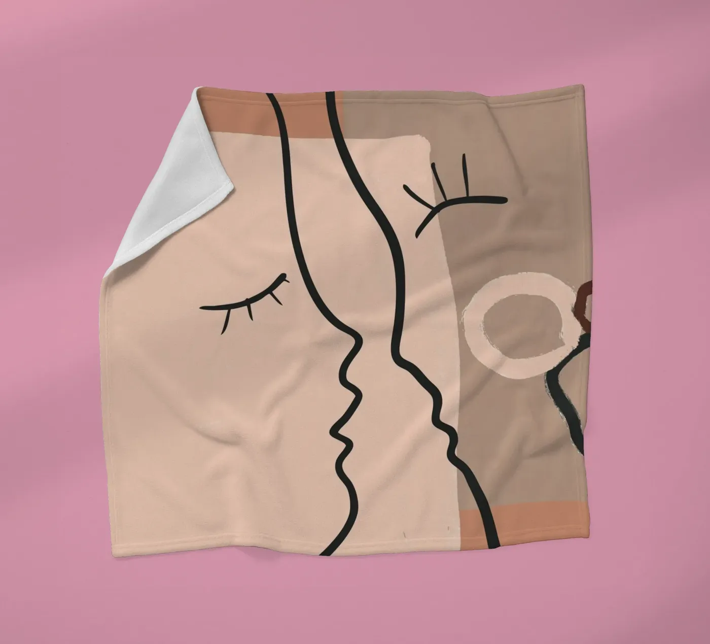 abstract 2 faces Fleecedecke von vintageshop