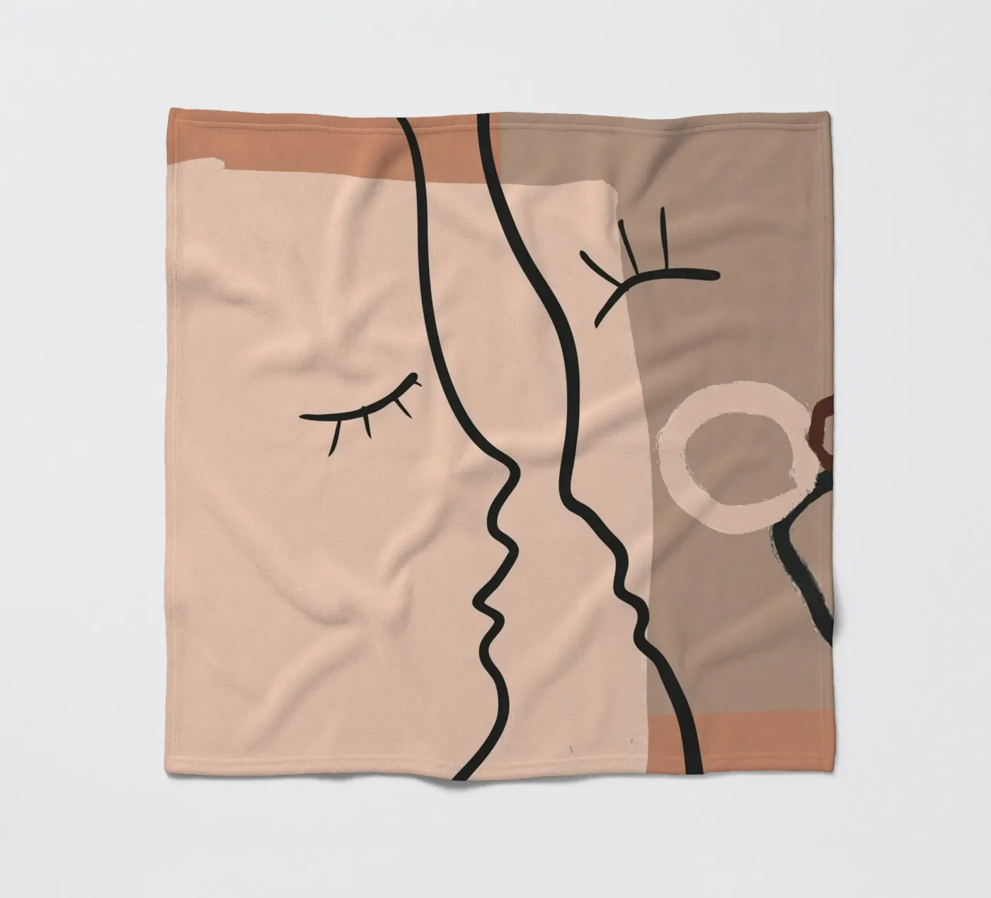 abstract 2 faces Fleecedecke von vintageshop