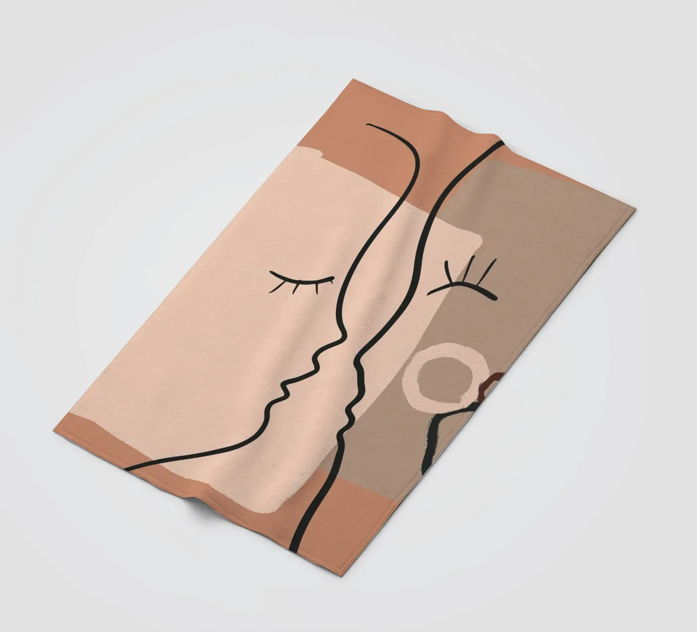 abstract 2 faces Fleecedecke von vintageshop