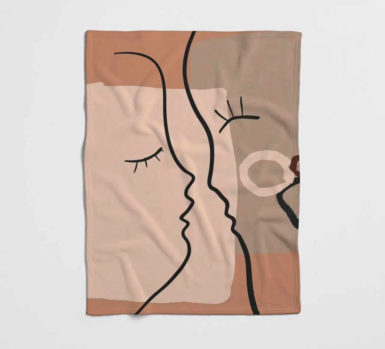 abstract 2 faces coperta in pile da vintageshop