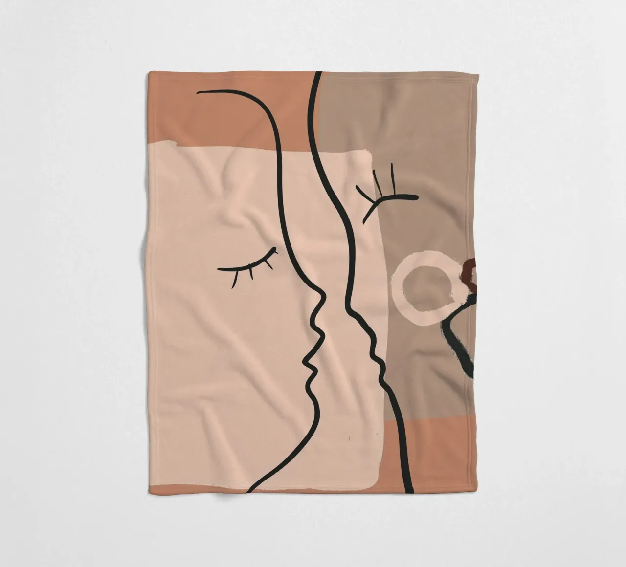 abstract 2 faces coperta in pile da vintageshop