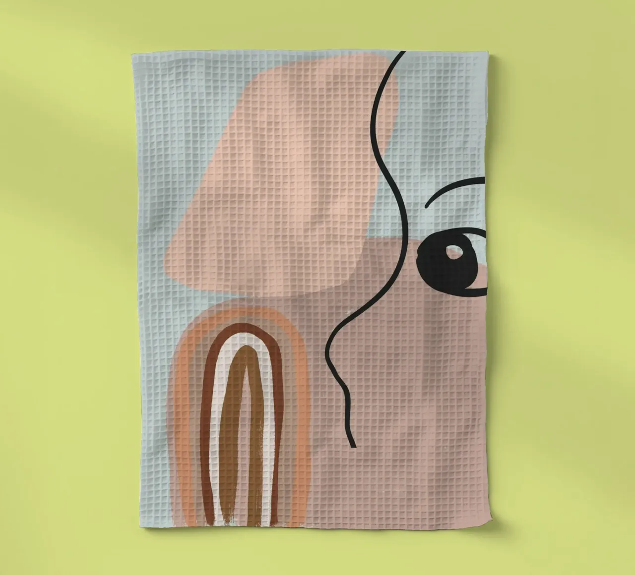 abstract eye pastel colors tea towel by vintageshop
