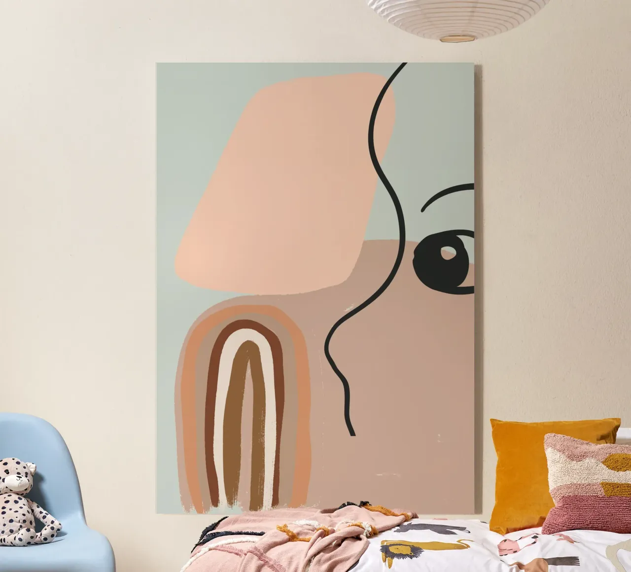 abstract eye pastel colors acrylic glass by vintageshop