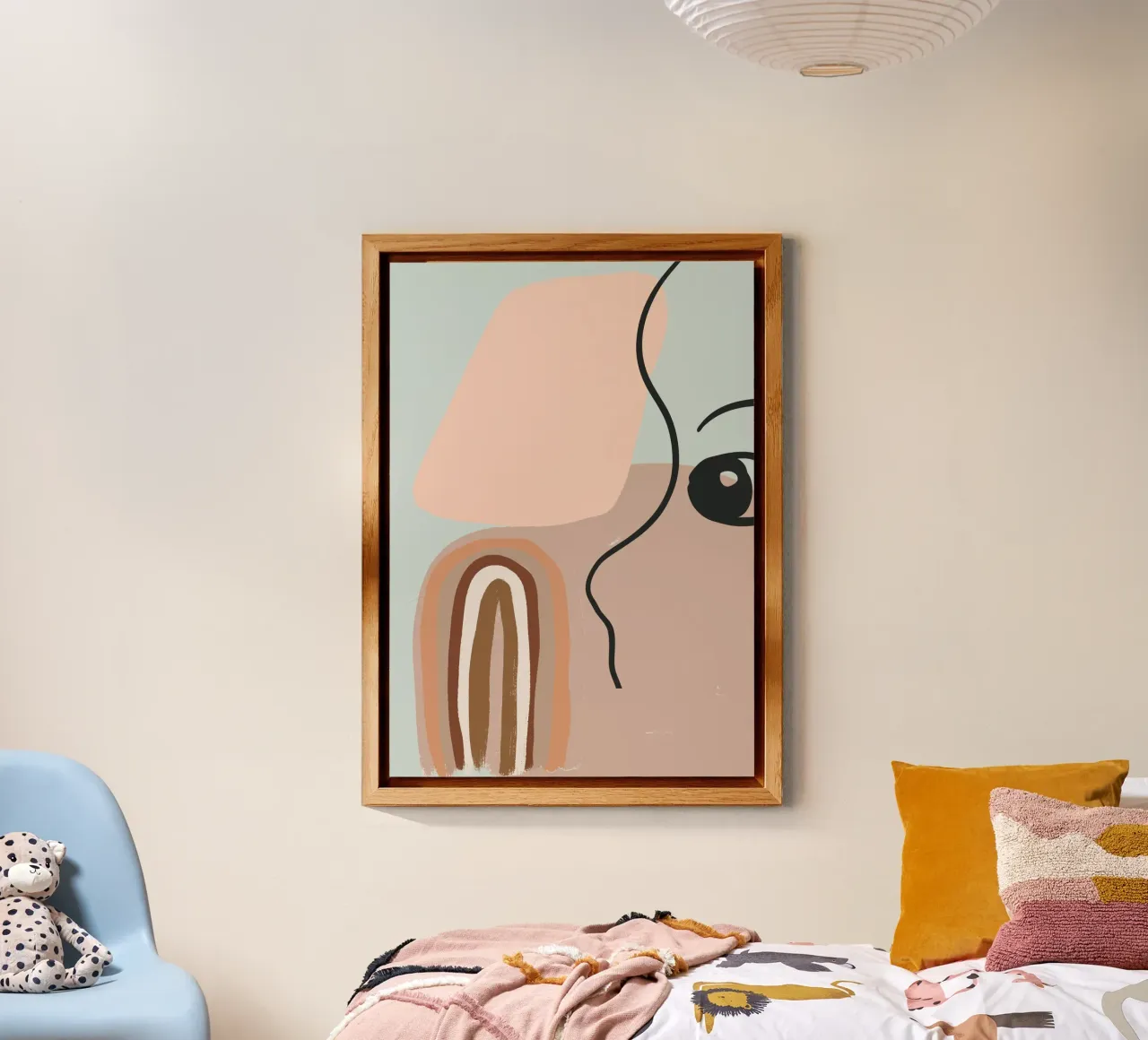 abstract eye pastel colors alu-dibond by vintageshop