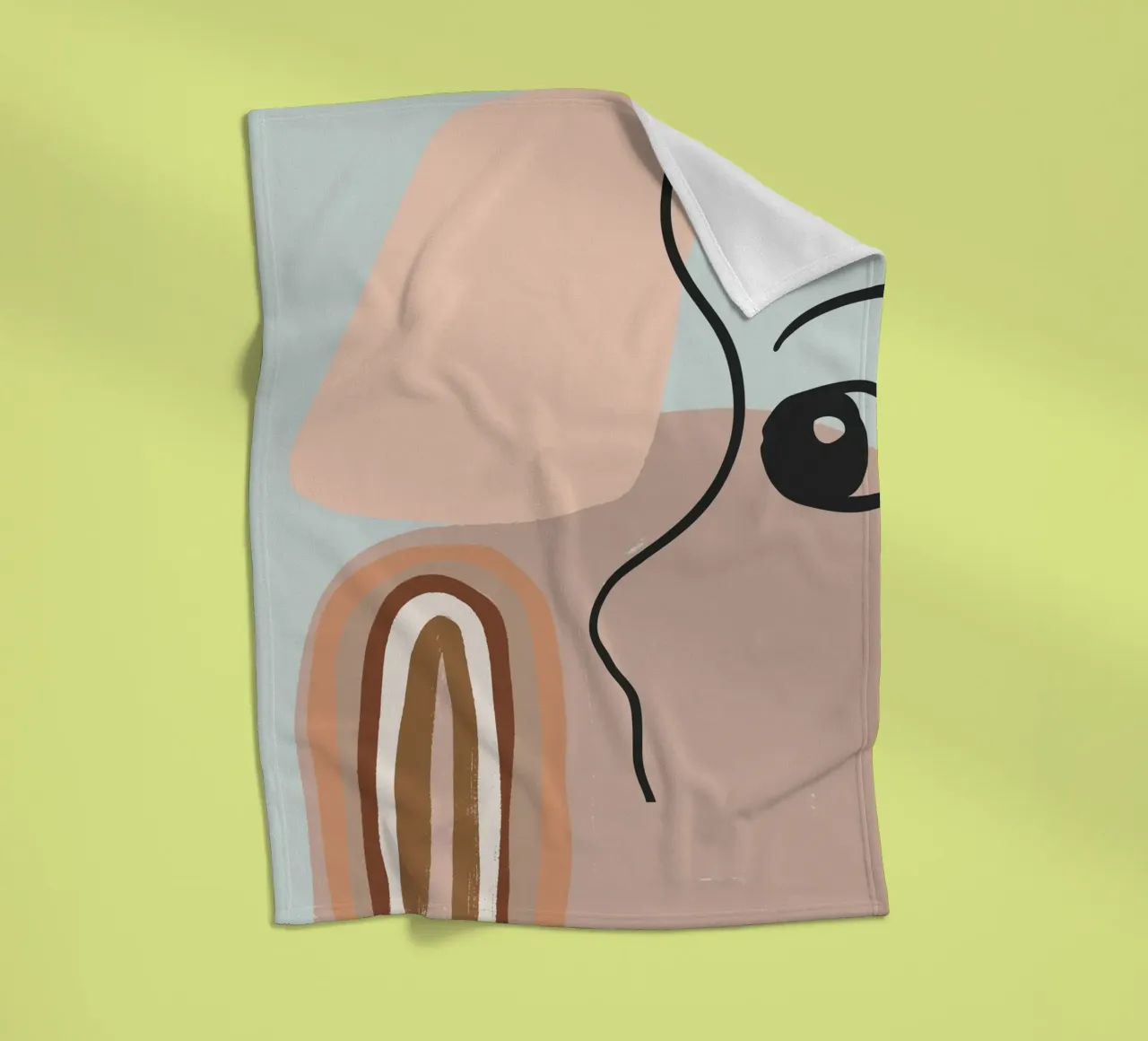 abstract eye pastel colors fleece blanket by vintageshop