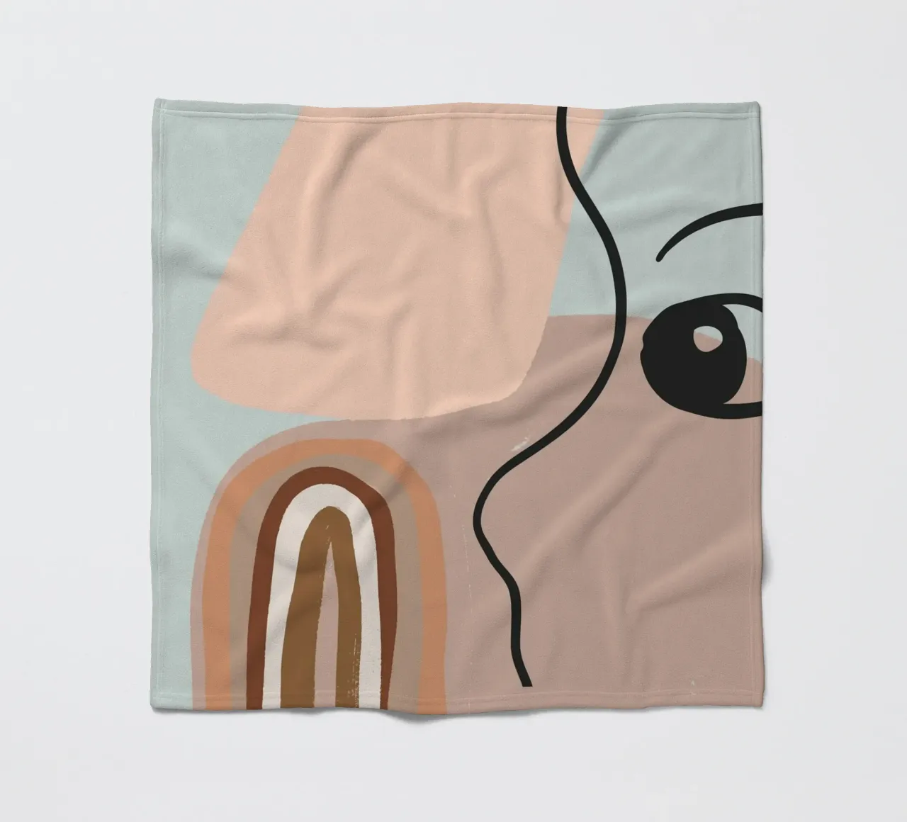 abstract eye pastel colors fleece blanket by vintageshop