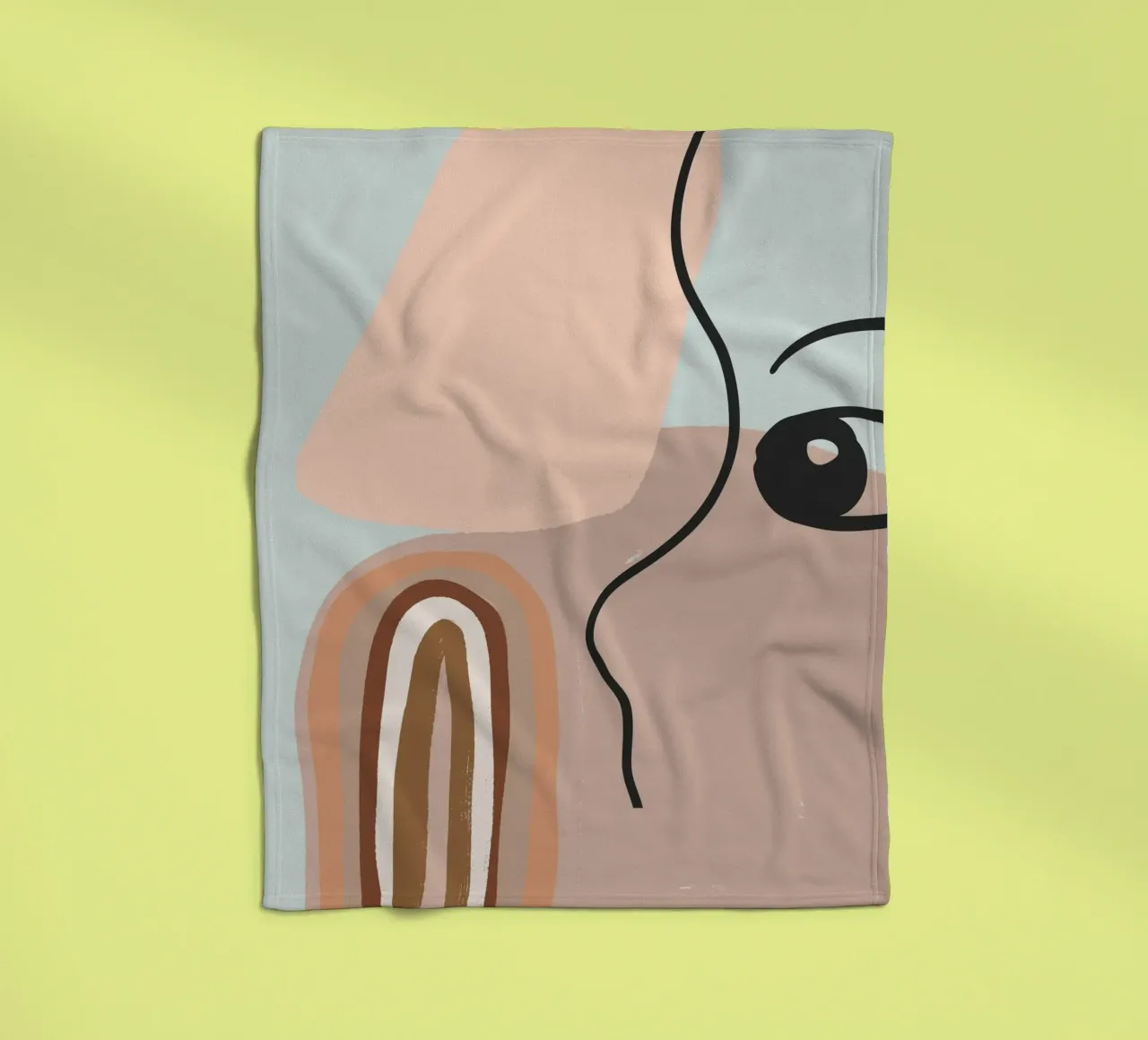 abstract eye pastel colors fleece blanket by vintageshop