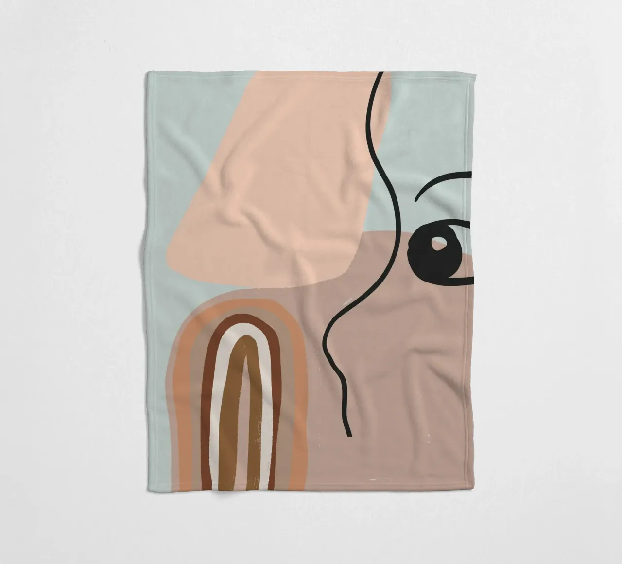 abstract eye pastel colors fleece blanket by vintageshop