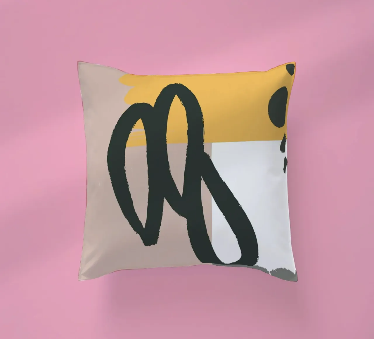 abstract lines brush cuscino da vintageshop