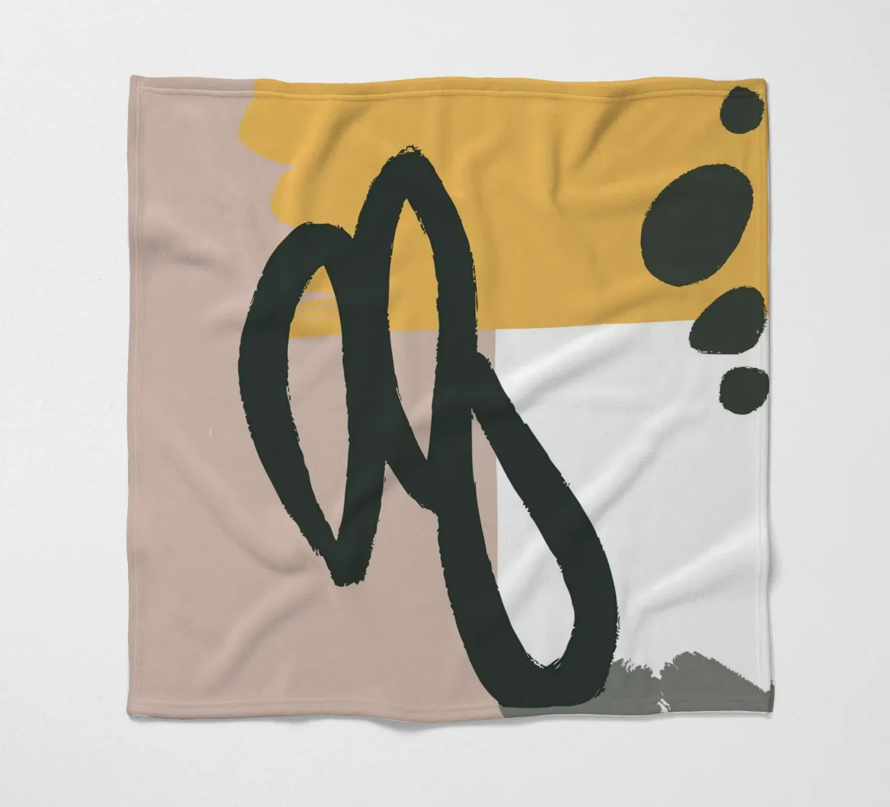 abstract lines brush coperta in pile da vintageshop