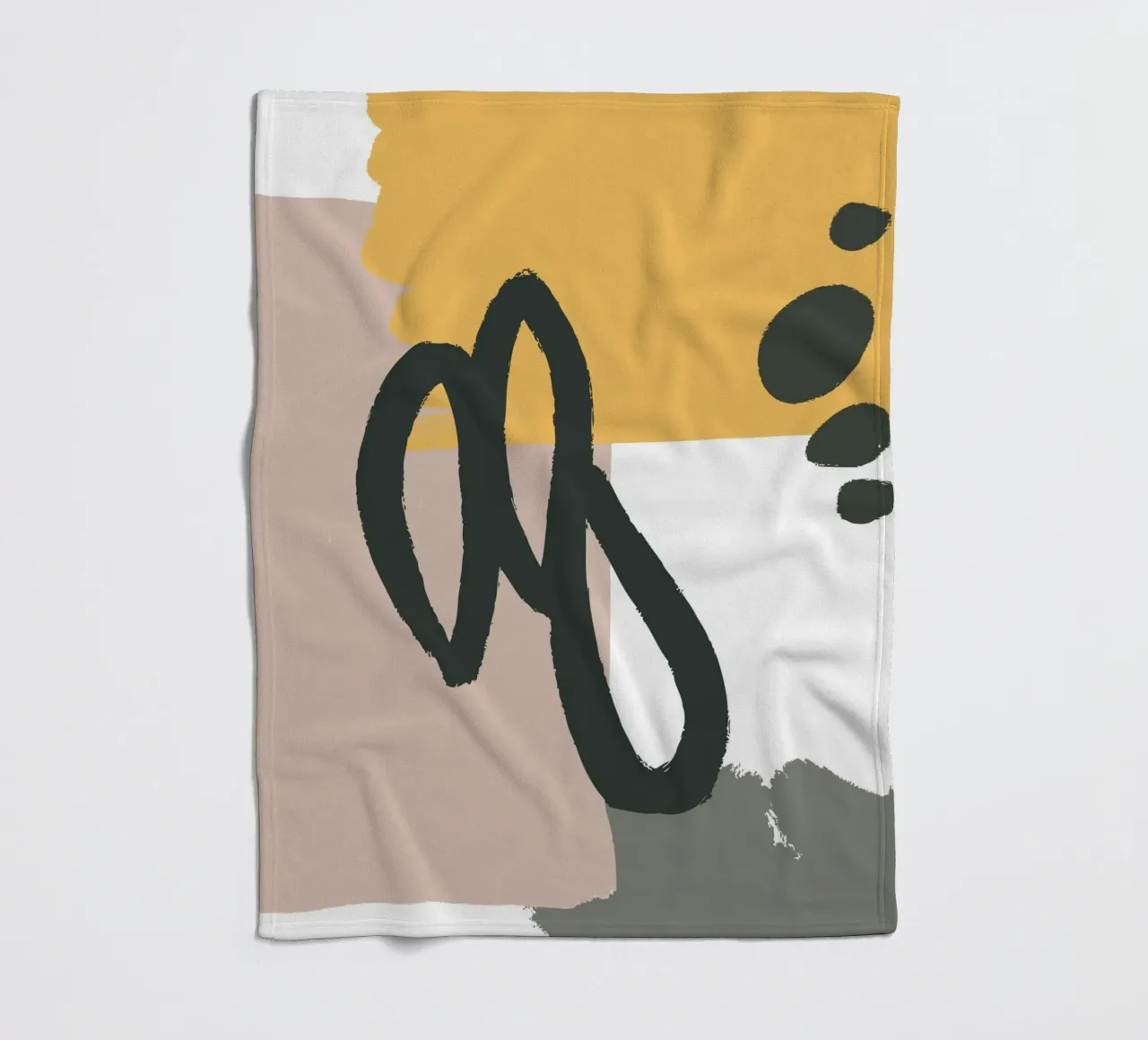 abstract lines brush coperta in pile da vintageshop