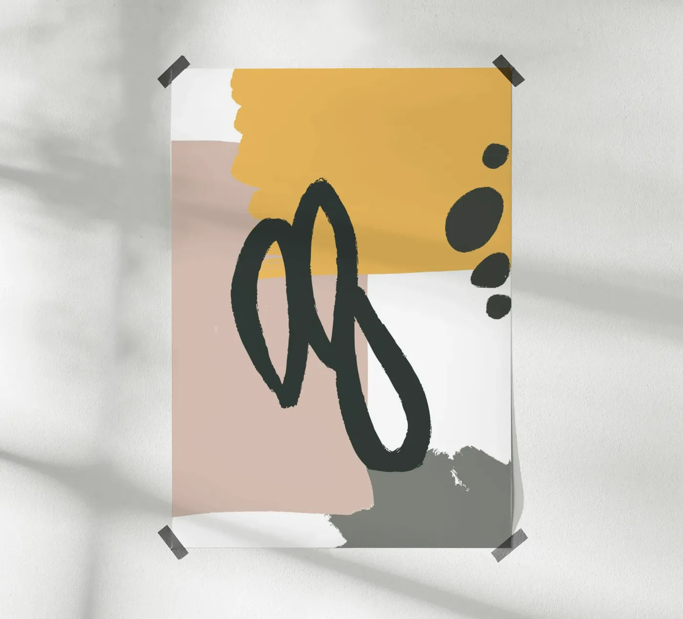 abstract lines brush poster da vintageshop