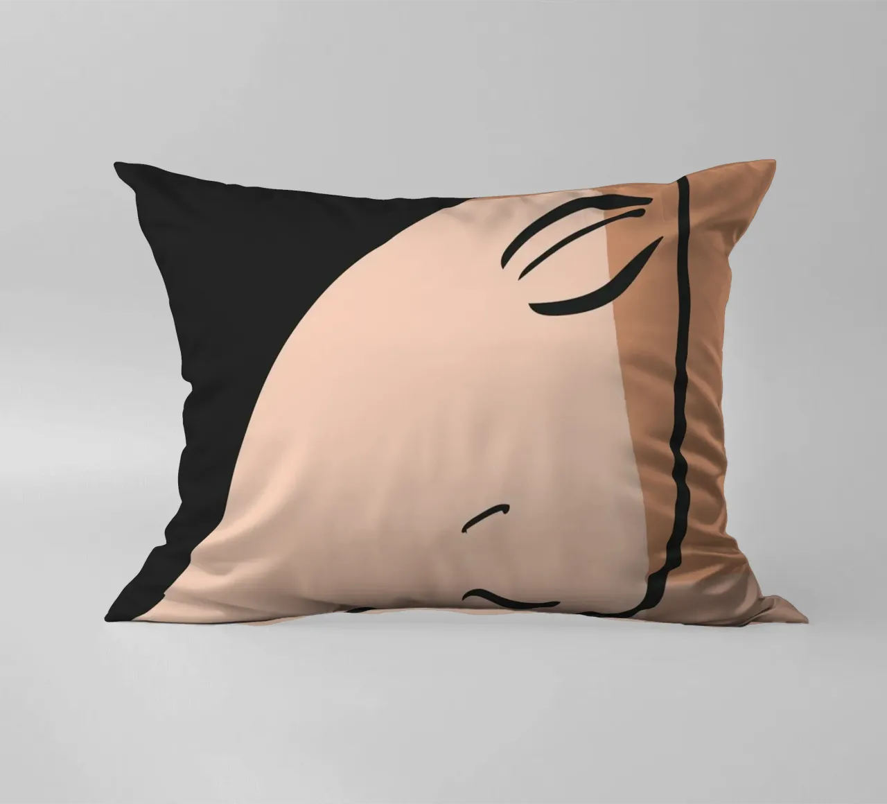abstract side face cuscino da vintageshop