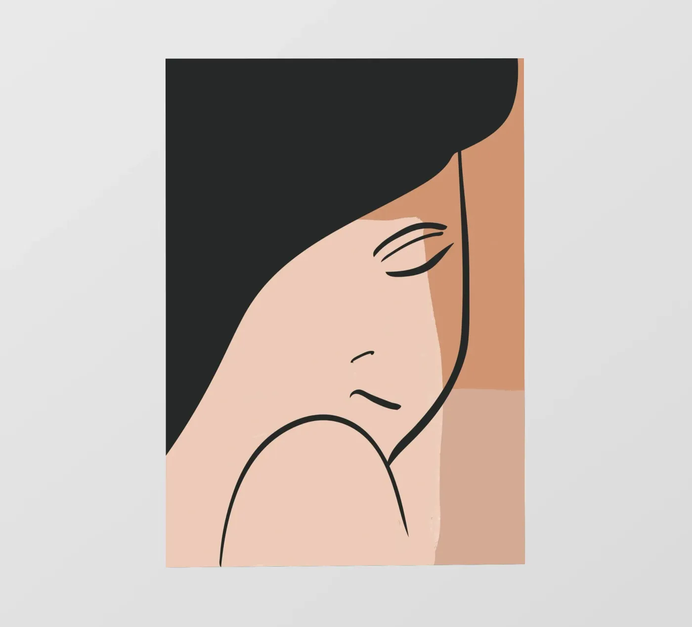 abstract side face backlit folie van vintageshop