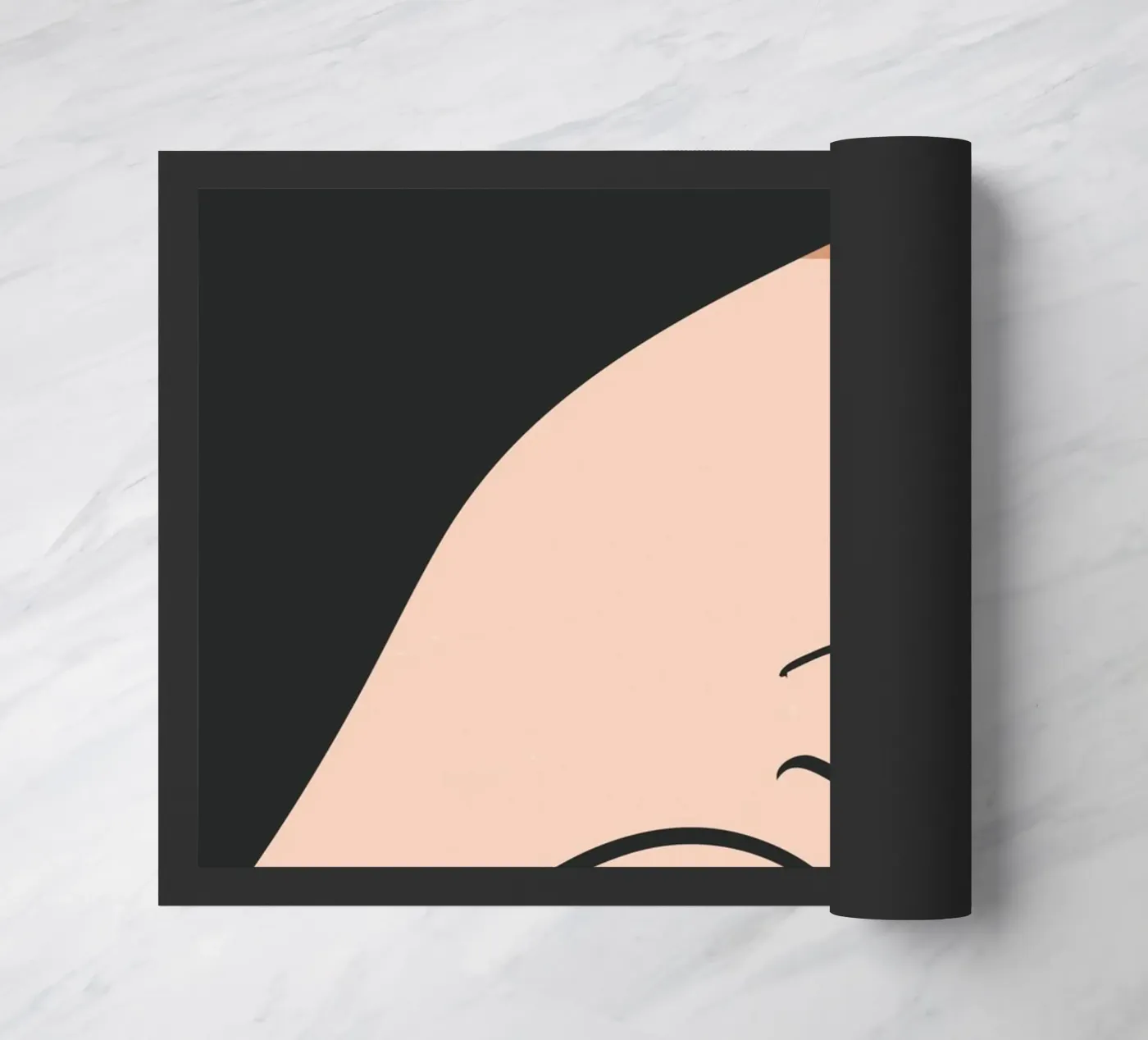 abstract side face doormat by vintageshop