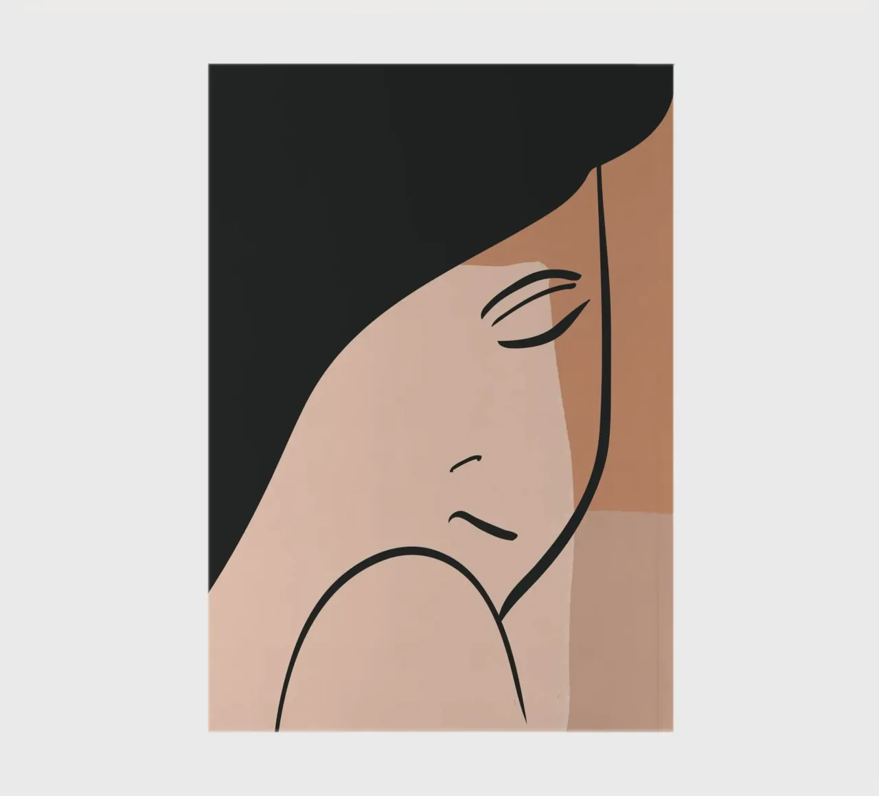 abstract side face notebook by vintageshop