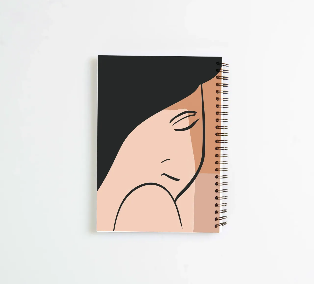 abstract side face spiral notebook by vintageshop