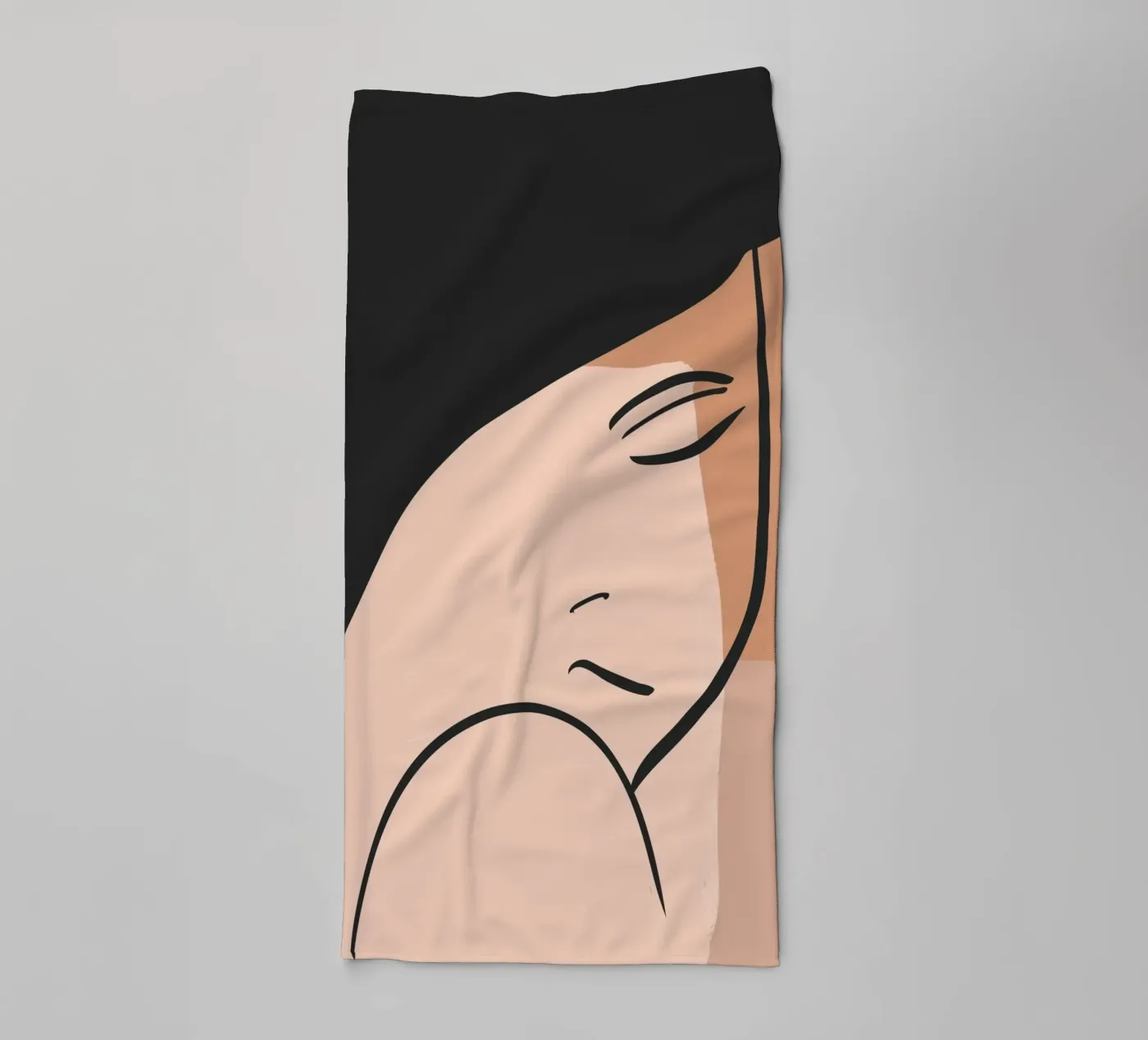 abstract side face towel by vintageshop