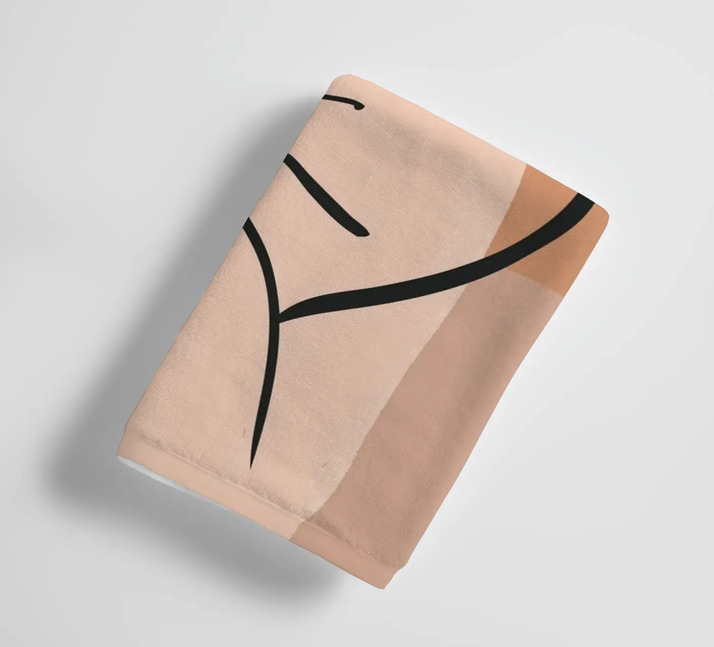 abstract side face towel by vintageshop