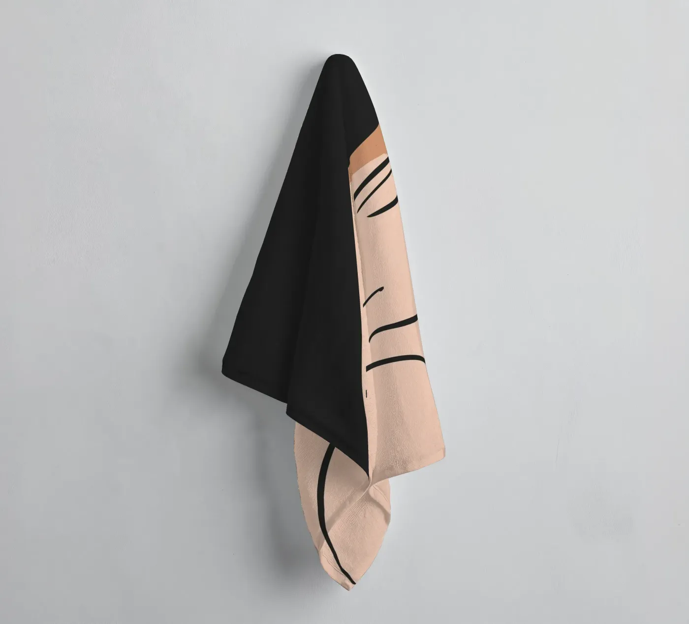abstract side face towel by vintageshop