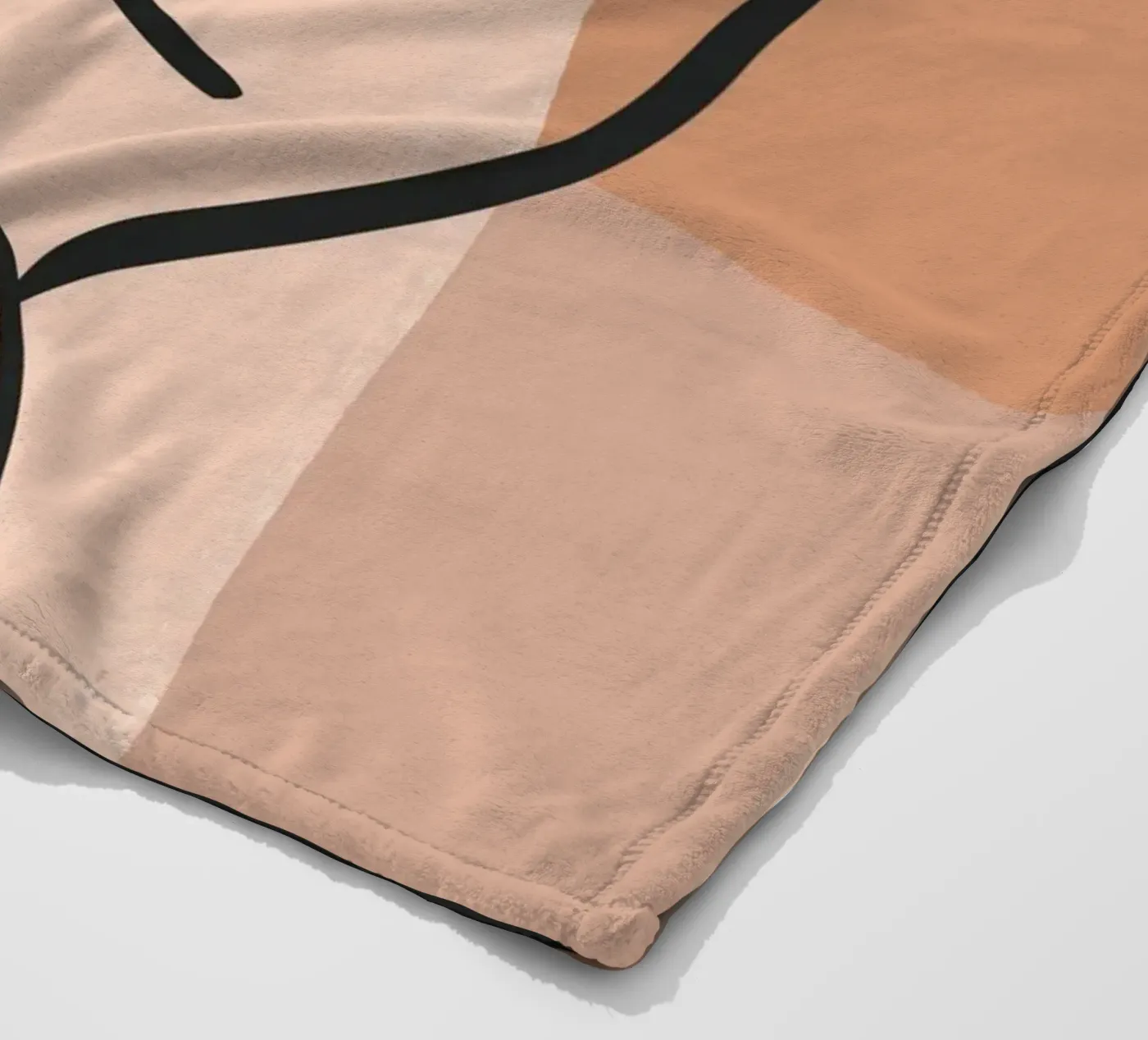 abstract side face fleecedeken van vintageshop
