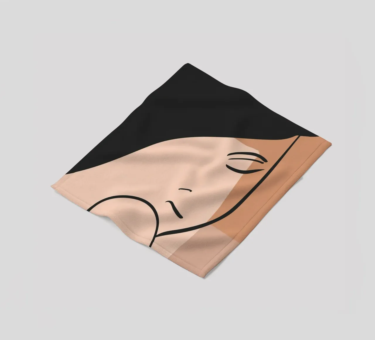 abstract side face Fleecedecke von vintageshop