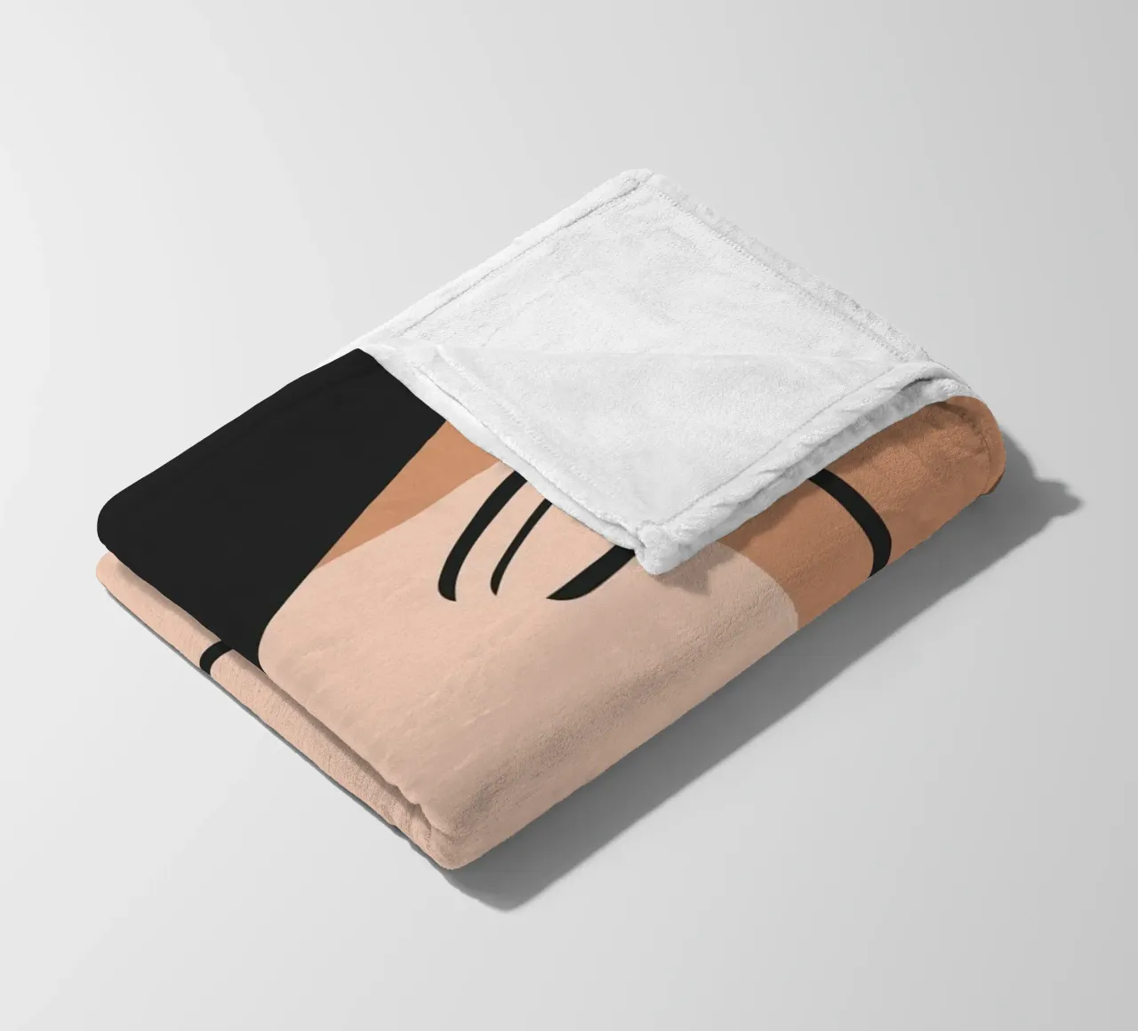 abstract side face Fleecedecke von vintageshop