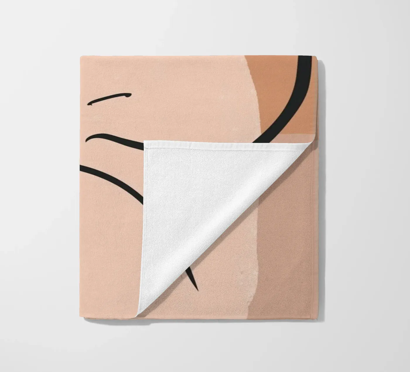 abstract side face telo mare da vintageshop