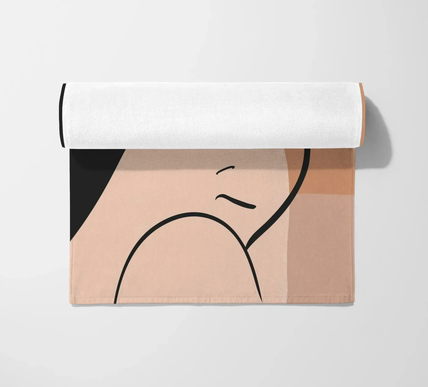 abstract side face telo mare da vintageshop