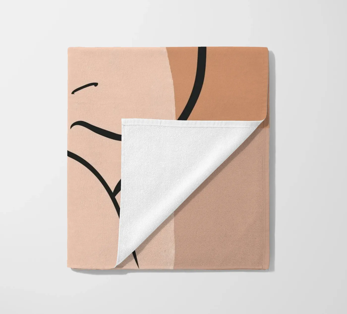 abstract side face telo mare da vintageshop