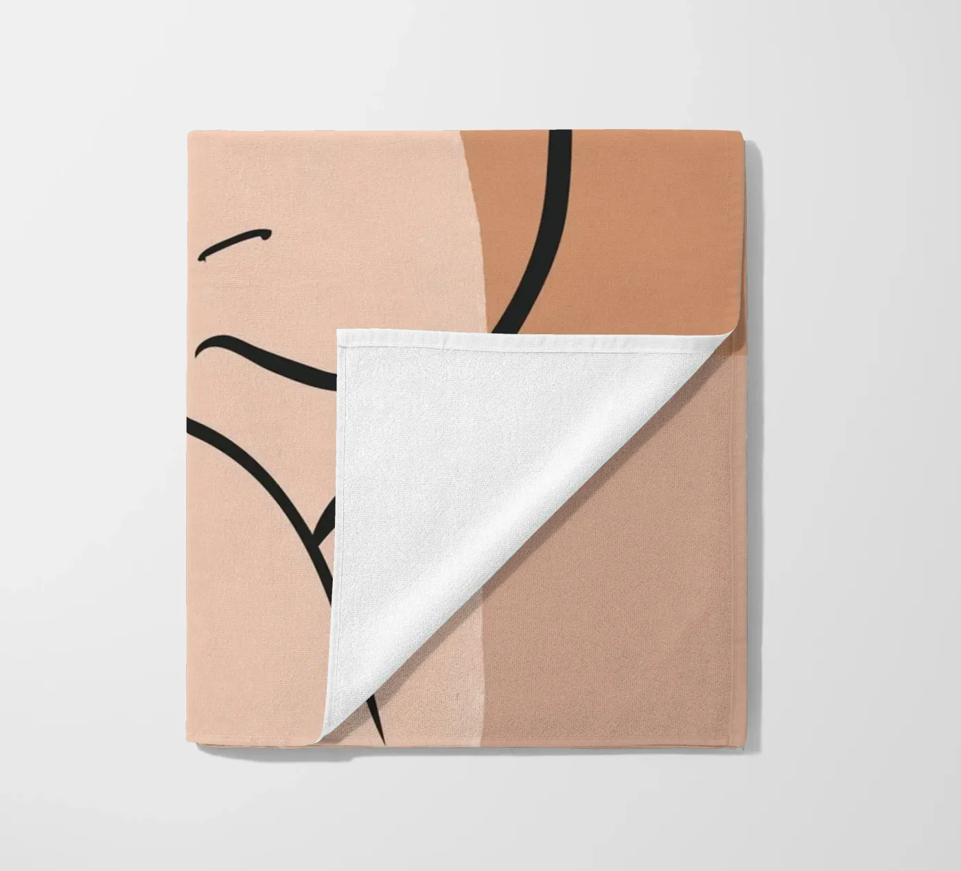 abstract side face telo mare da vintageshop