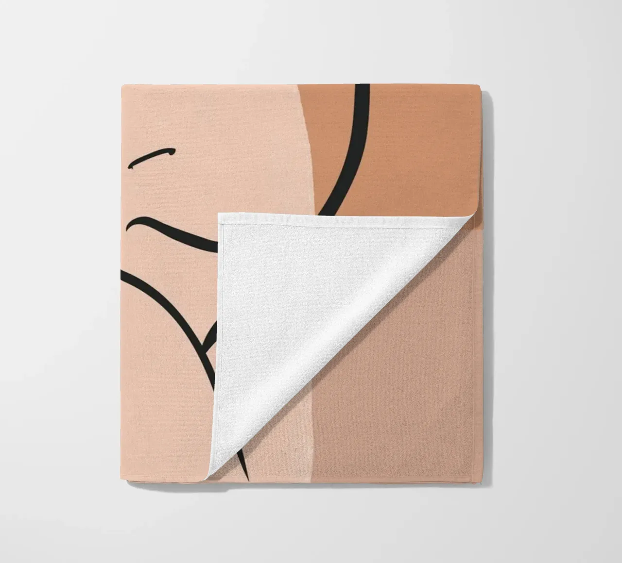 abstract side face telo mare da vintageshop