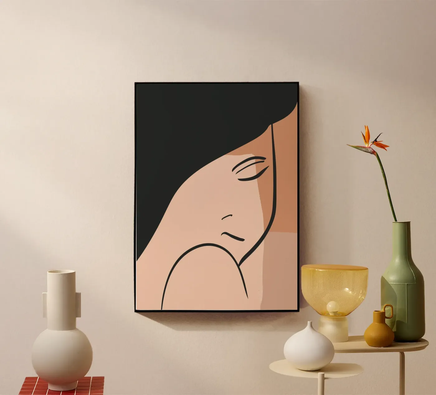 abstract side face Acryl-Glas von vintageshop
