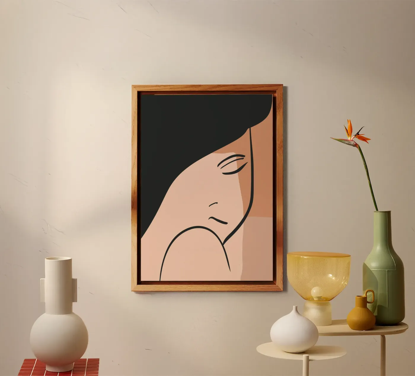 abstract side face pannello forex da vintageshop