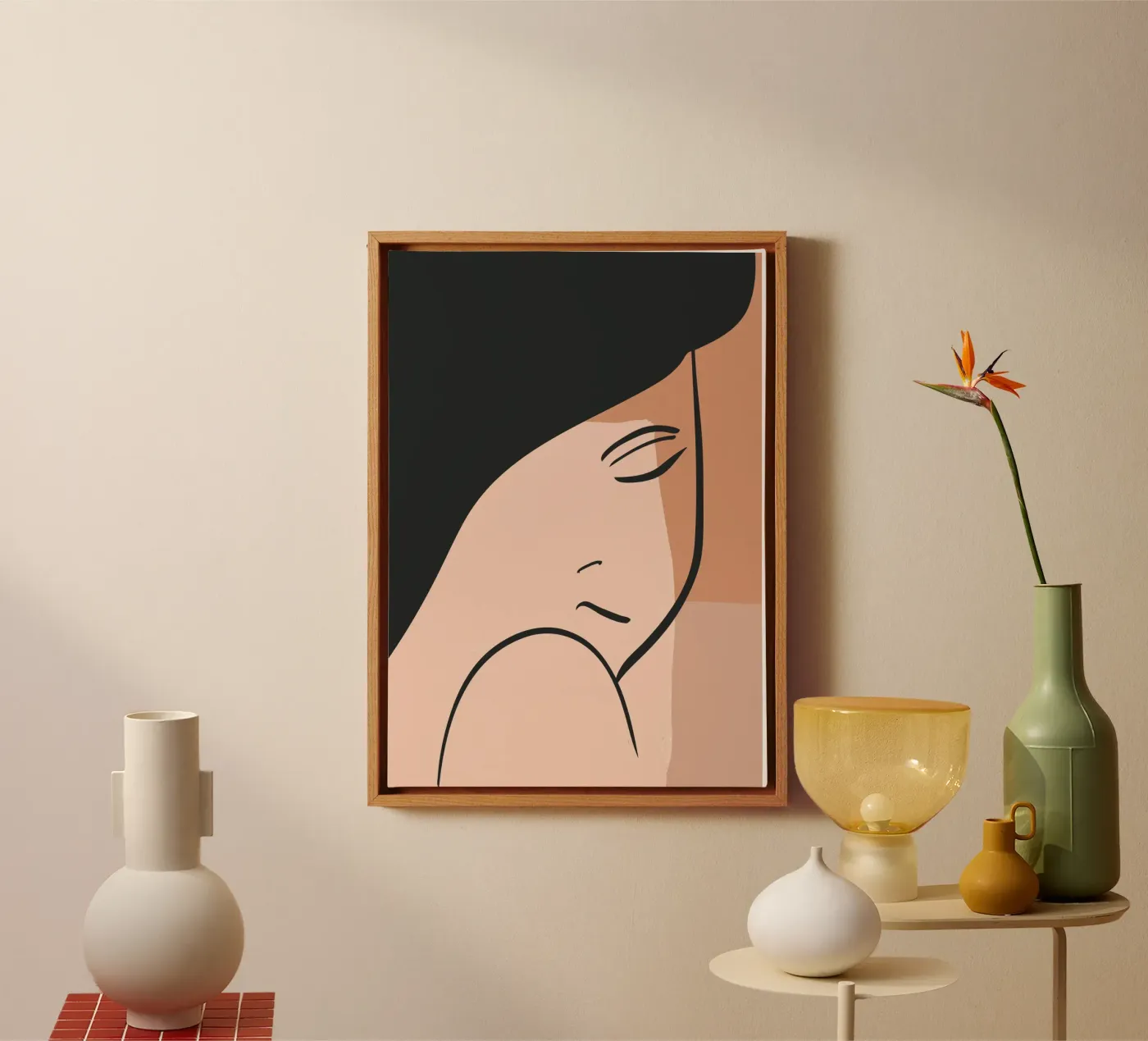 abstract side face canvas van vintageshop