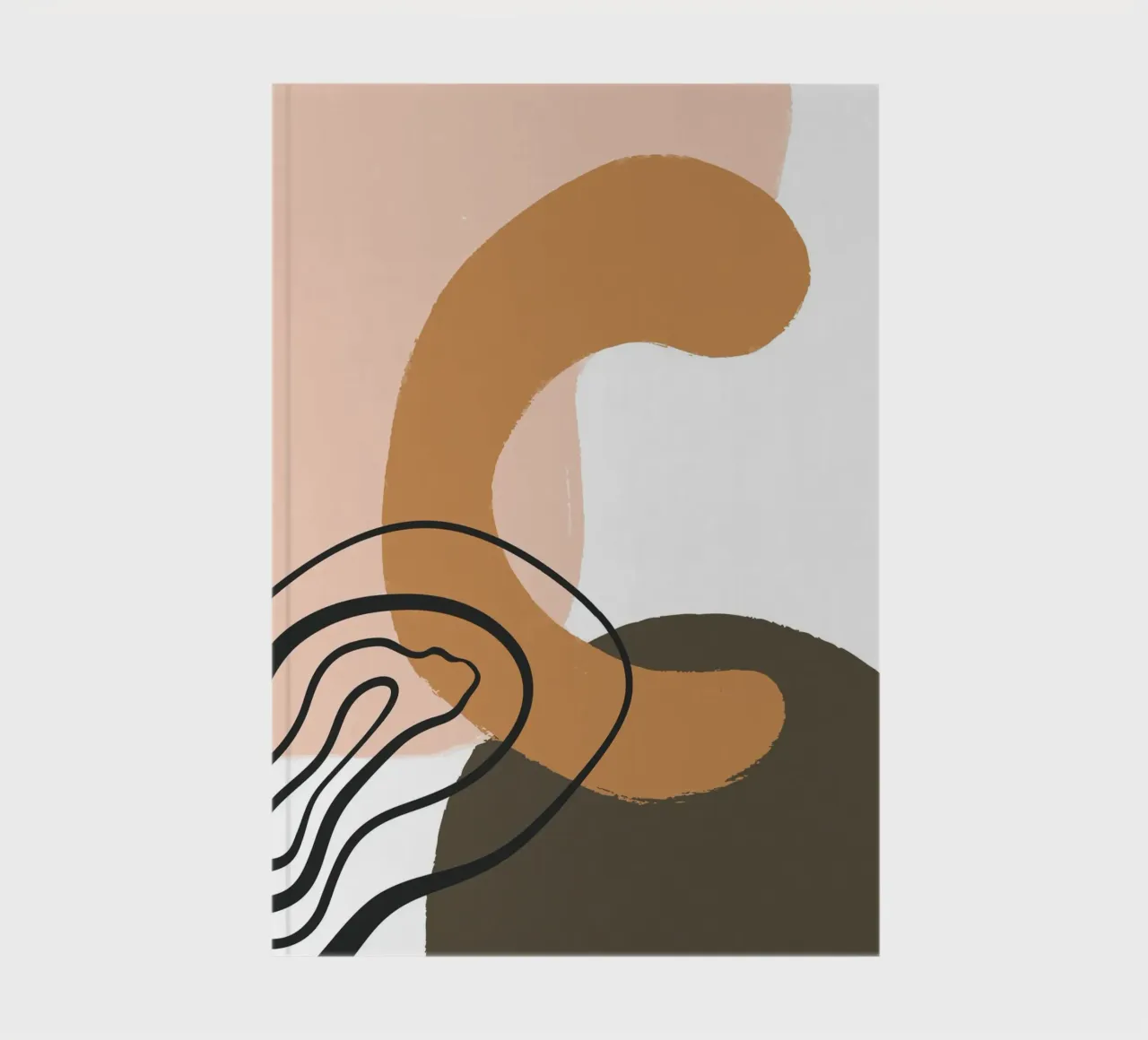 abstract organic lines notebook by vintageshop