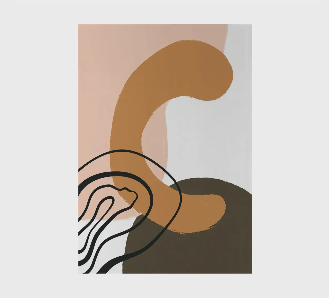 abstract organic lines notebook by vintageshop